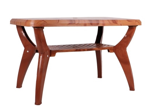 AAMROSE PLASTIC FOUR SEATER DINING TABLE (SANDALWOOD, SET OF ONE)
