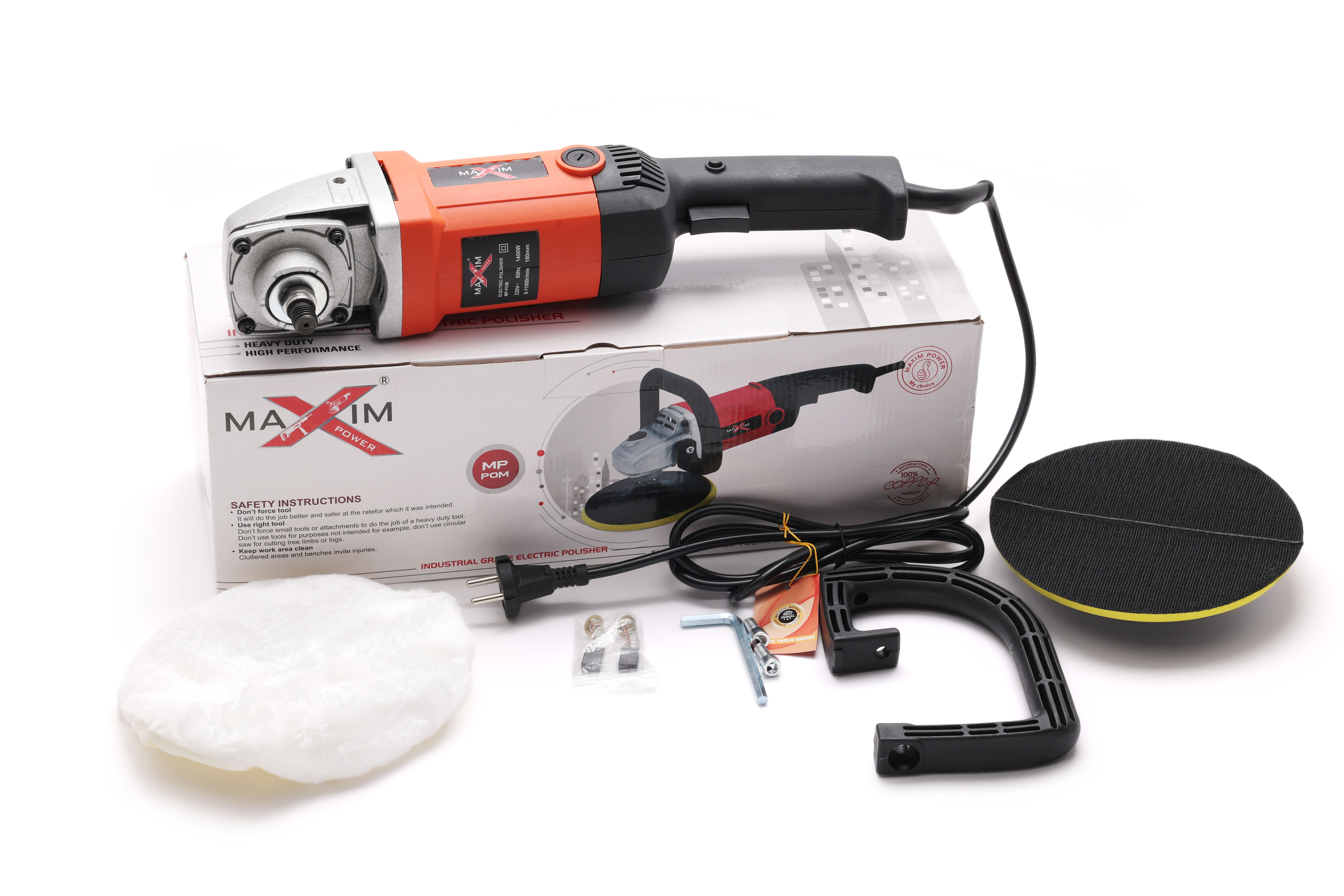 Electric Polisher 180 mm with Car Polisher Pad