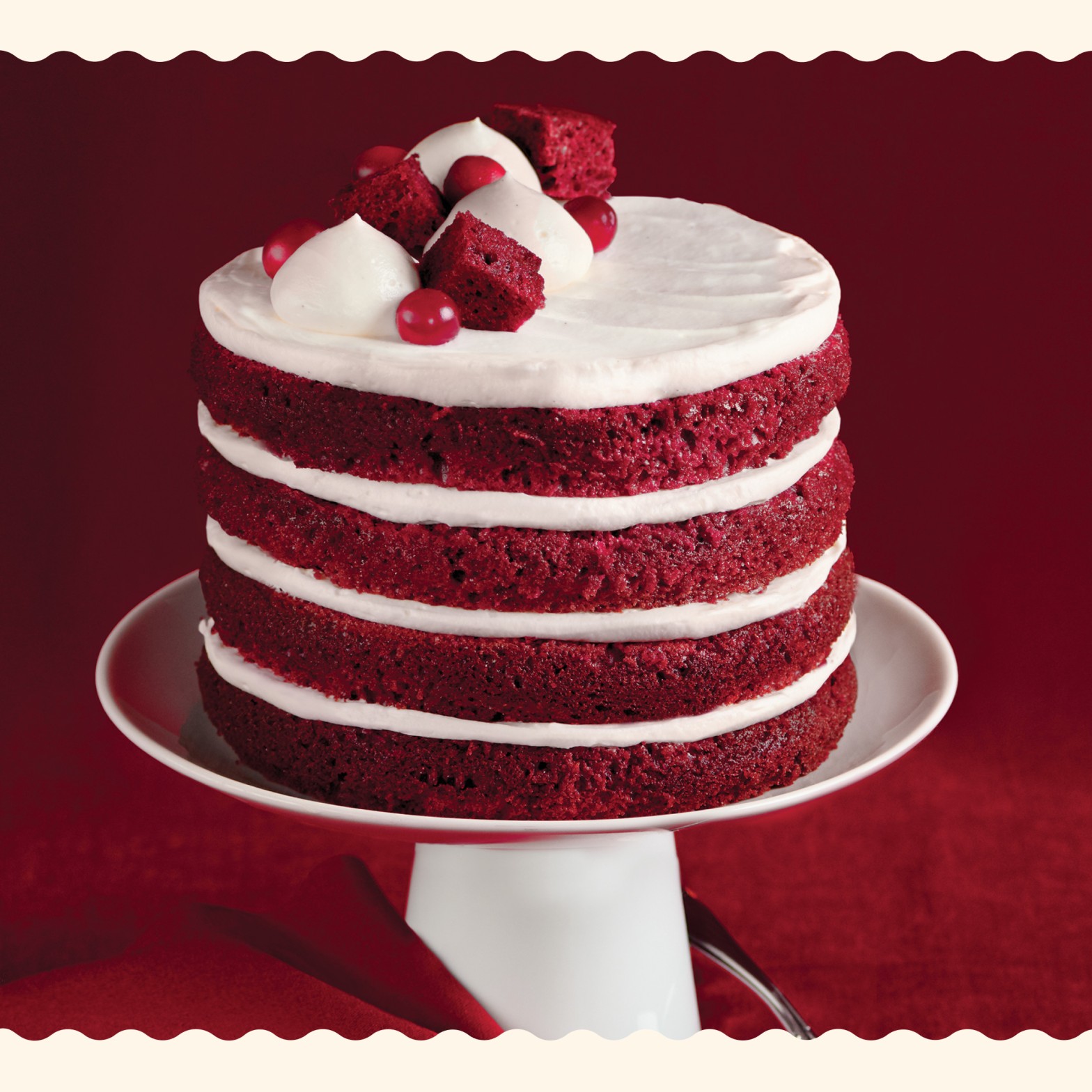 Red Velvet Anniversary Cake