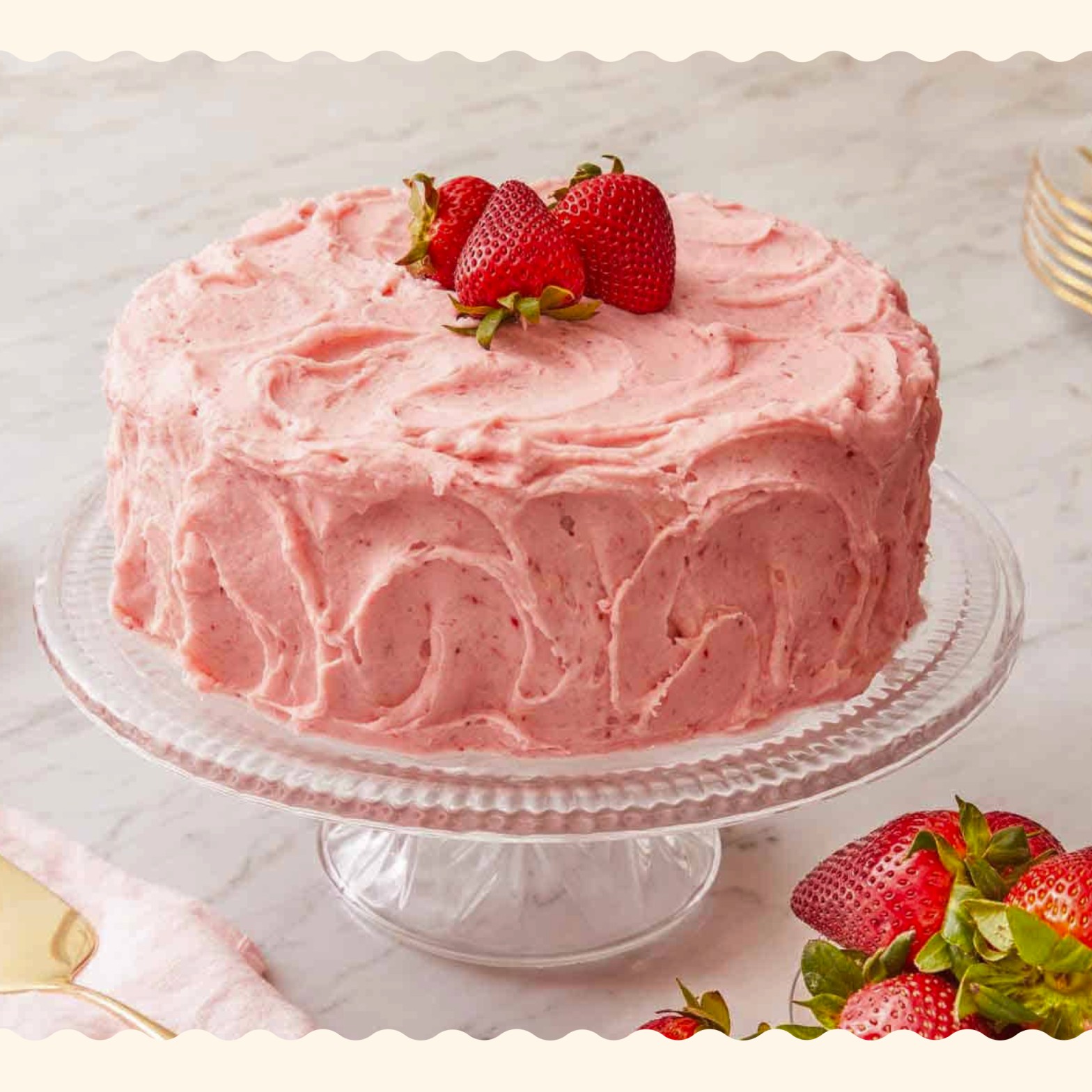 Strawberry Birthday Cake