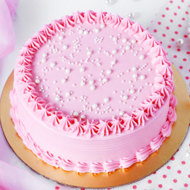 Perky Pink strawberry Cake