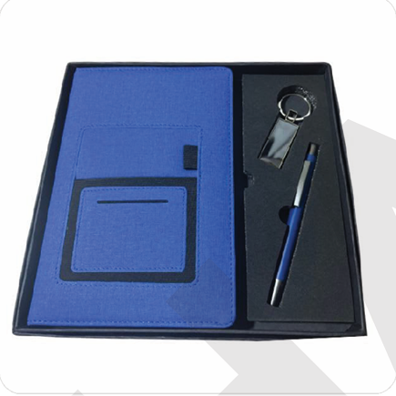 3 In 1 Set Blue ( Pen, Keychain and Diary)
