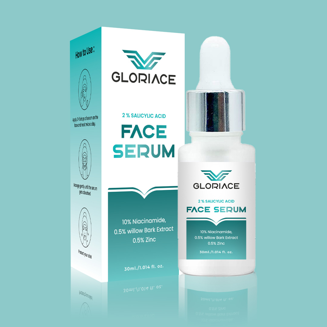 Gloriace 2% Salicylic Acid with 10% Niacinamide Face Serum (30ml)