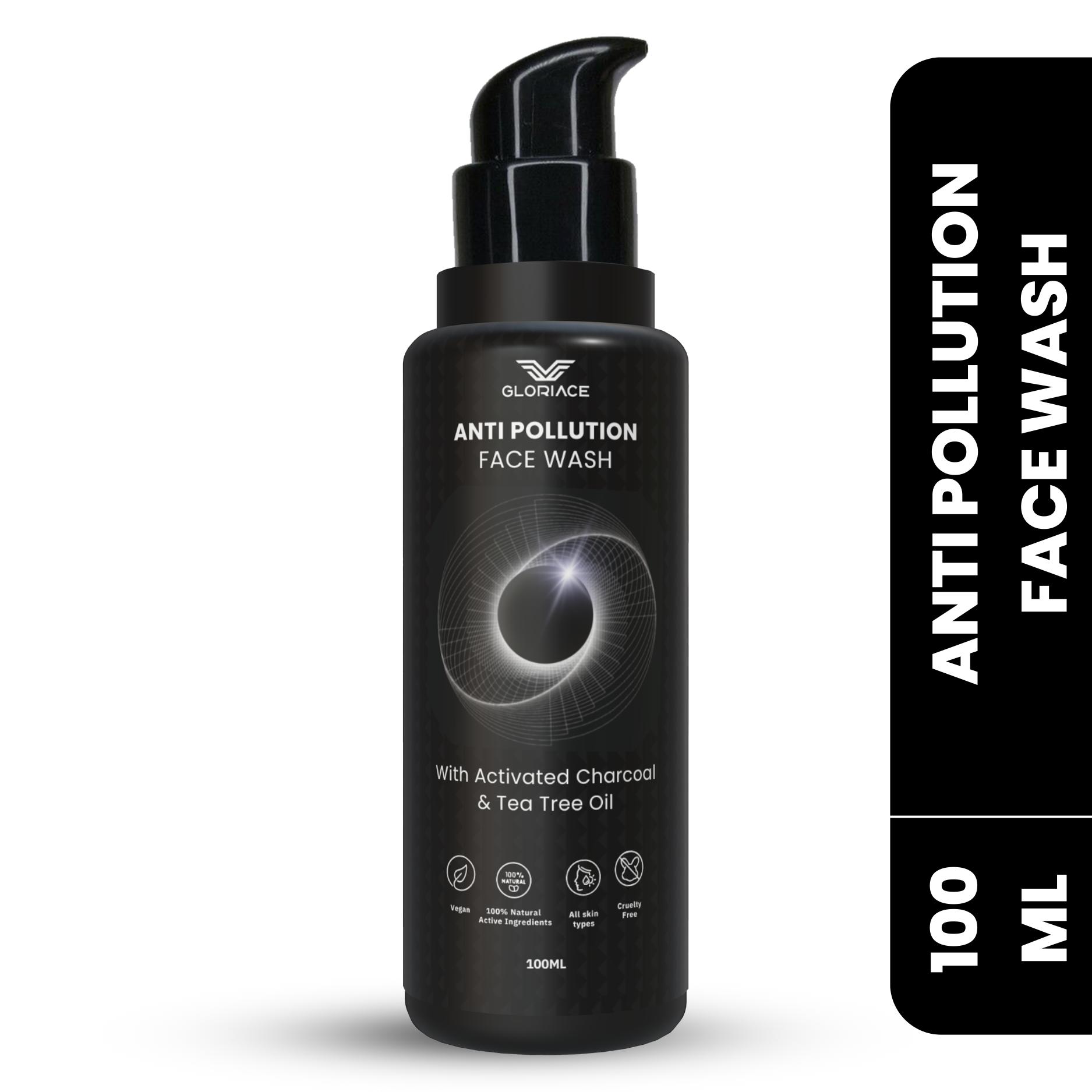 GLORIACE ANTI POLLUTION FACE WASH WITH ACTIVATED CHARCOAL & TEA TREE OIL Face Wash  (50 ml)