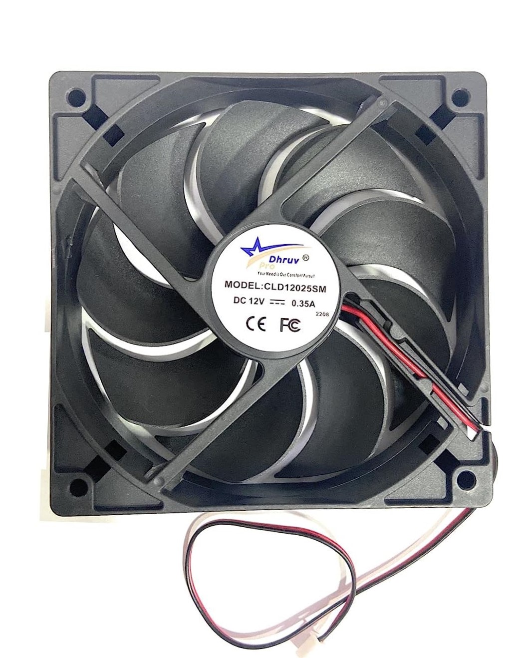 12v Fan Module DHRUVPRO 12V Cooling Cabinet Fan Fan Square (12V 120x120x25-MM, 4inch ...