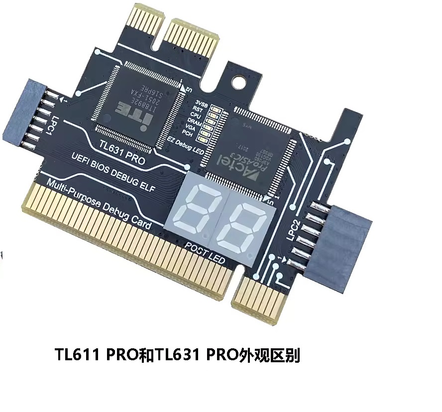 TL631-Pro Diagnosis Card + MINI PCI-E + A-DEBUG Desktop PCI