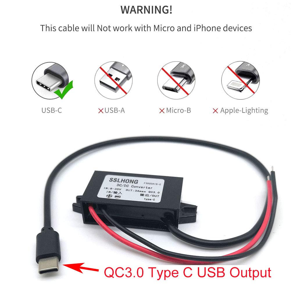 Convertitore DC-DC USB-C 12V/24V A 5V 3A - Trasformatore Step Down Per Auto, Barche E Impianti Fotovoltaici - Foto 7