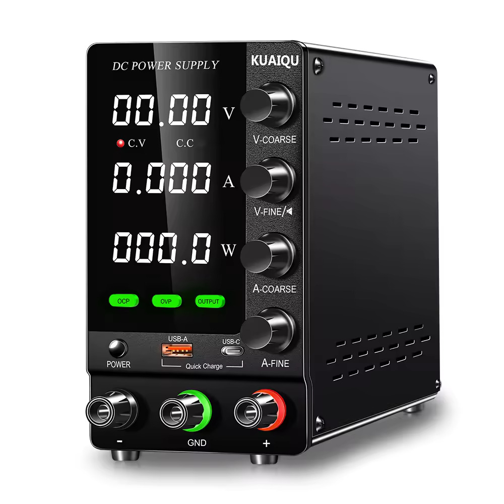 Jesverty DC Power Supply Variable, 0-60V 0-15A 900W Switching DC Regulated Bench Power Supply With Encoder Knob, Output On/Off Switch, 4-Digit LED Display, OVP & OCP, Aux Output Terminal - SPS-6015H - View #6