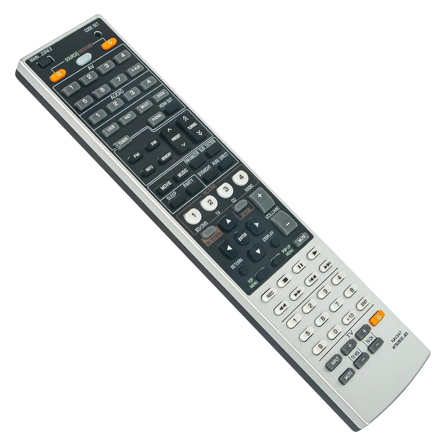 ＊Yamaha RAV347 WT92830 JEX リモコン RAV347 WT92830JEX Replacement Remote Control Compatible with