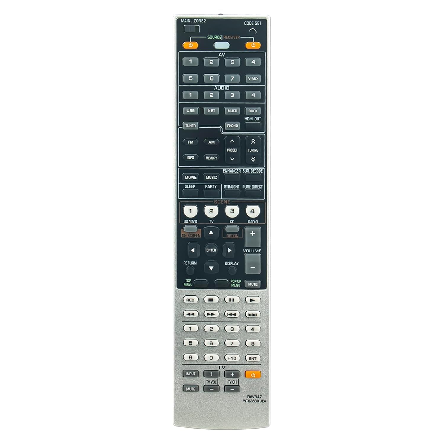 RAV347 WT92830JEX Replacement Remote Control Compatible with