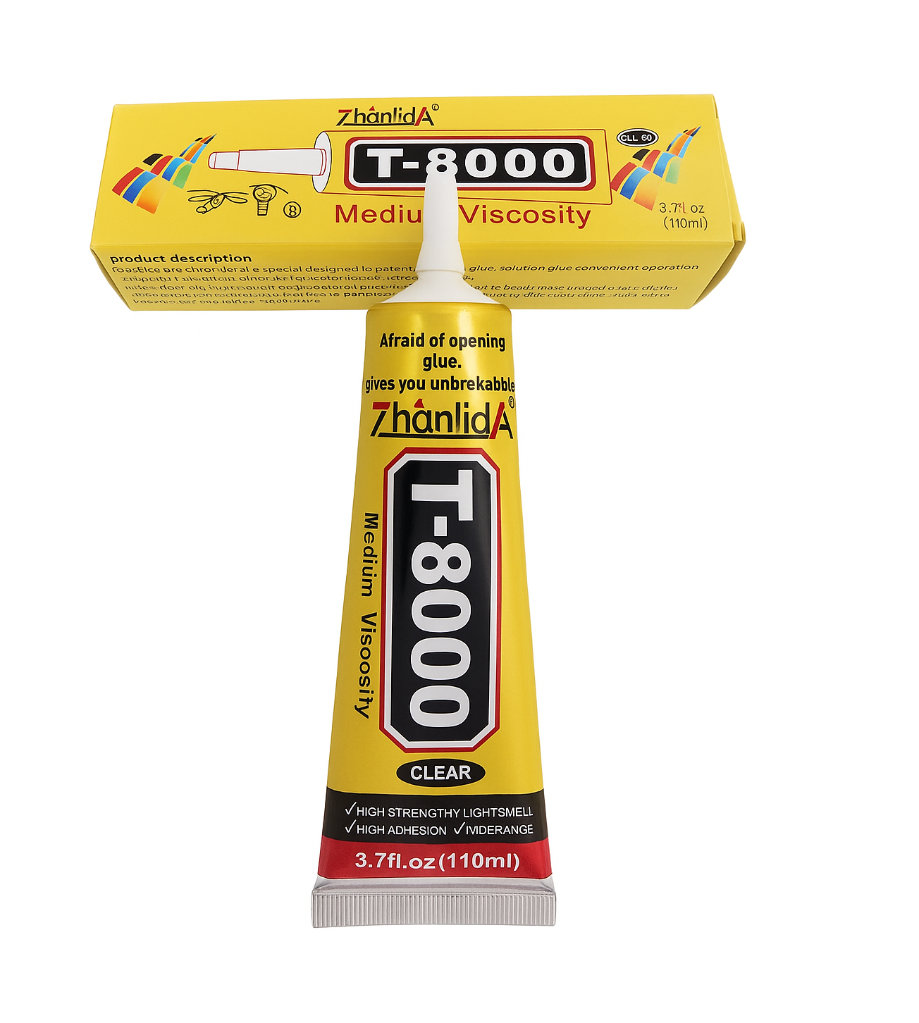 Zhanlida T8000 110-ML Clear Cell Phone Adhesive MultiPurpose DIY Electronic Component Glue