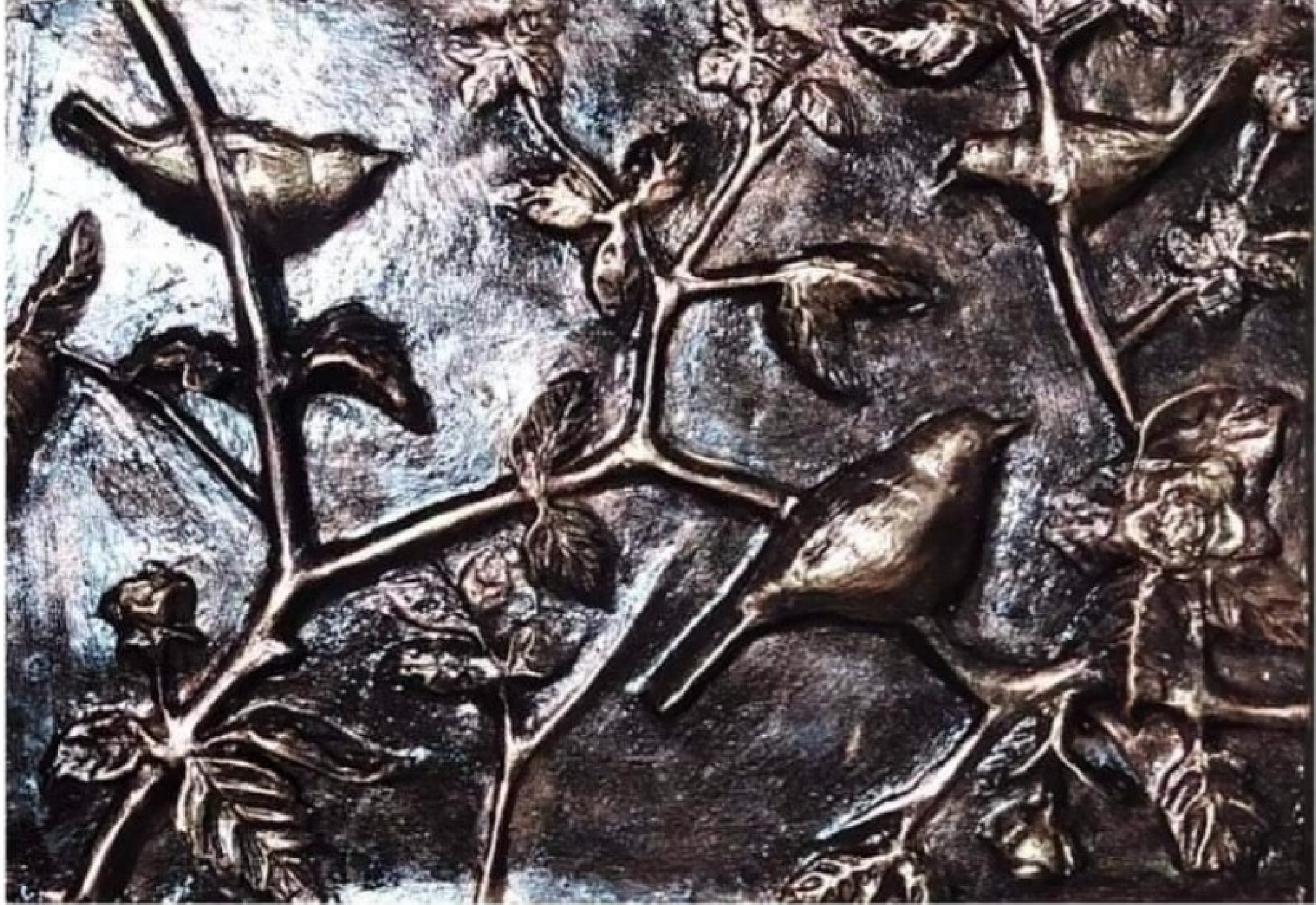 Kukku bird copper sheet metal_Mural Statue