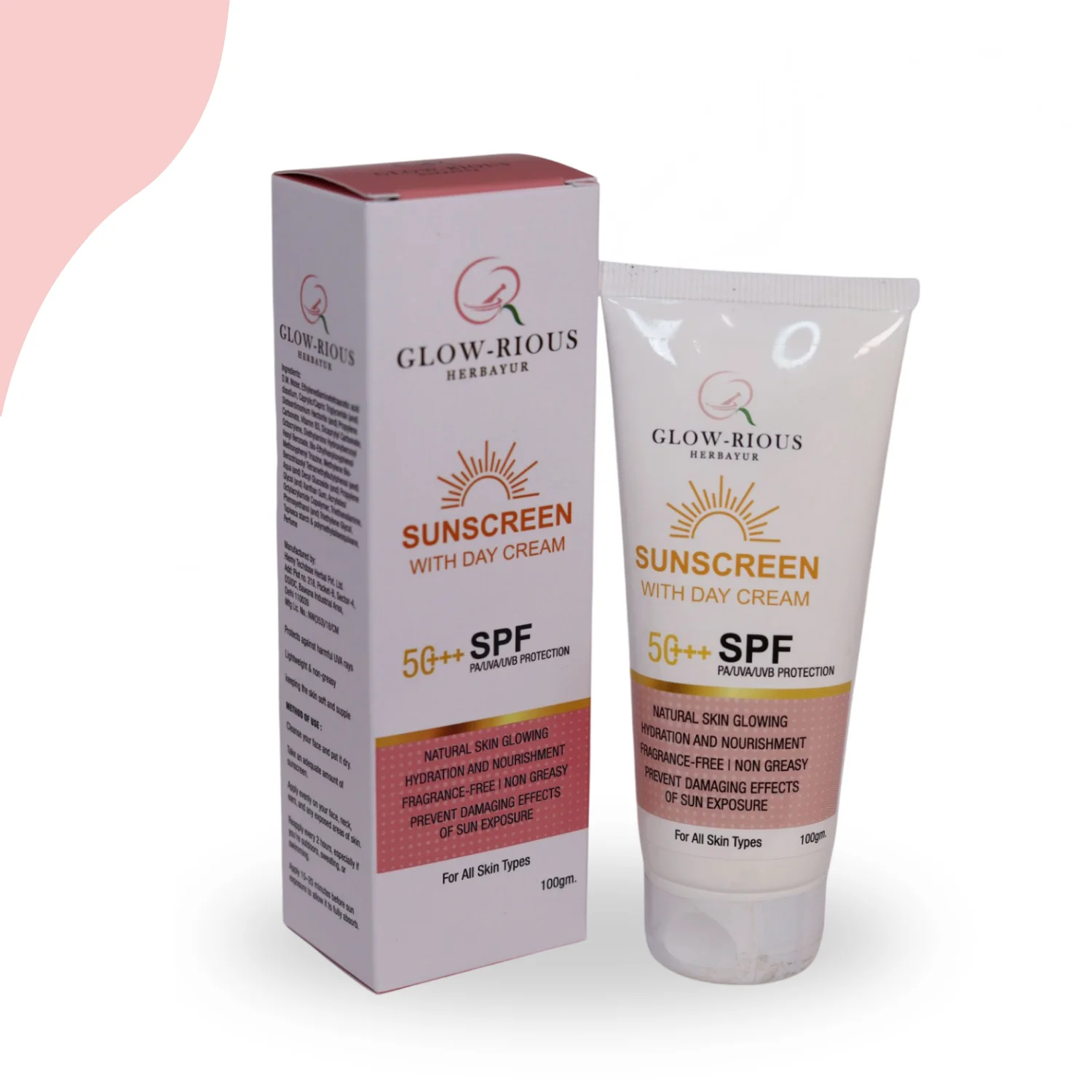 Sunscreen SPF50+++  with Day Cream 100Gm