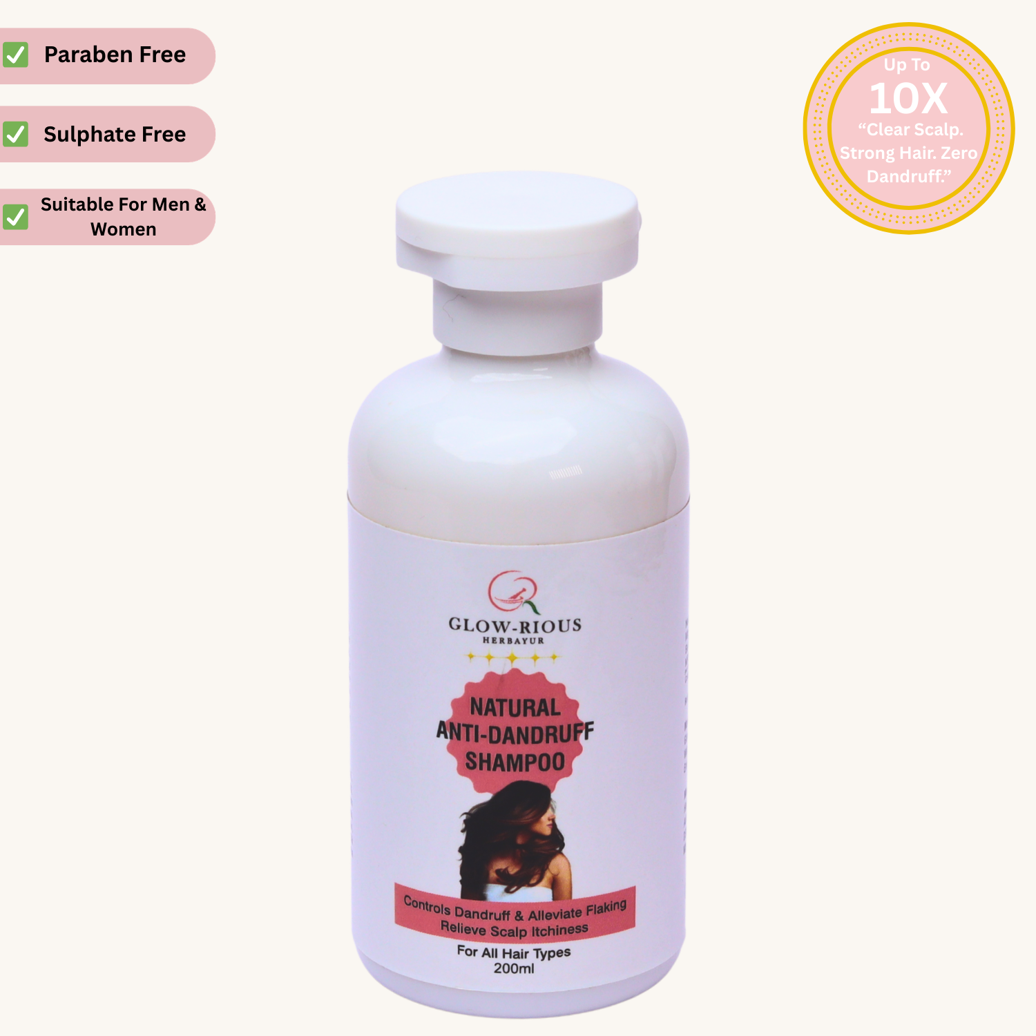 Natural Anti Dandruff Shampoo 200Ml