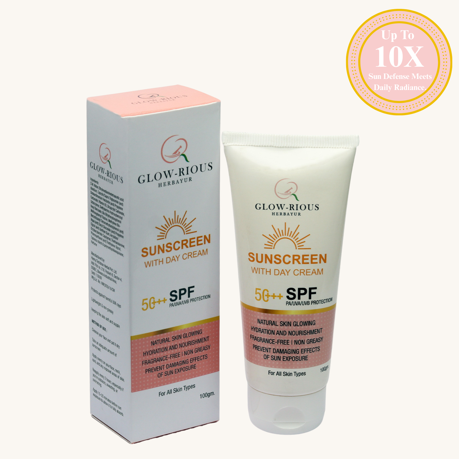 Sunscreen SPF50+++ with Day Cream 100GM