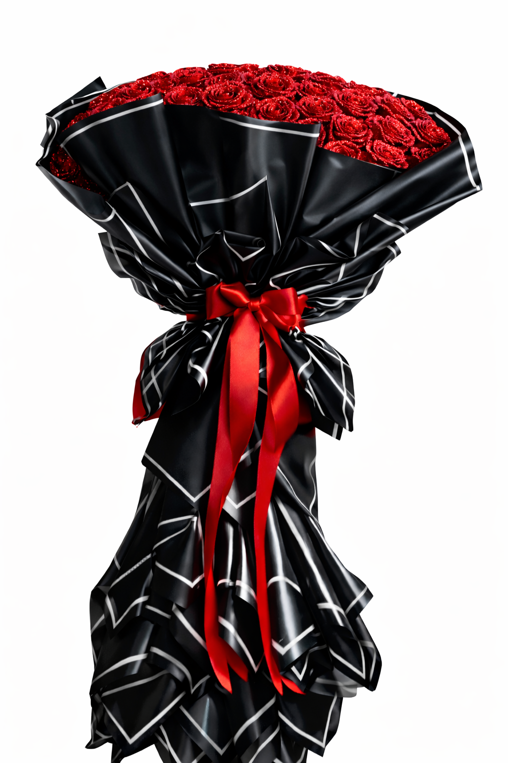 Customized Letter Handmade Glitter Rose Bouquet | Forever Glitter Rose Bouquet |