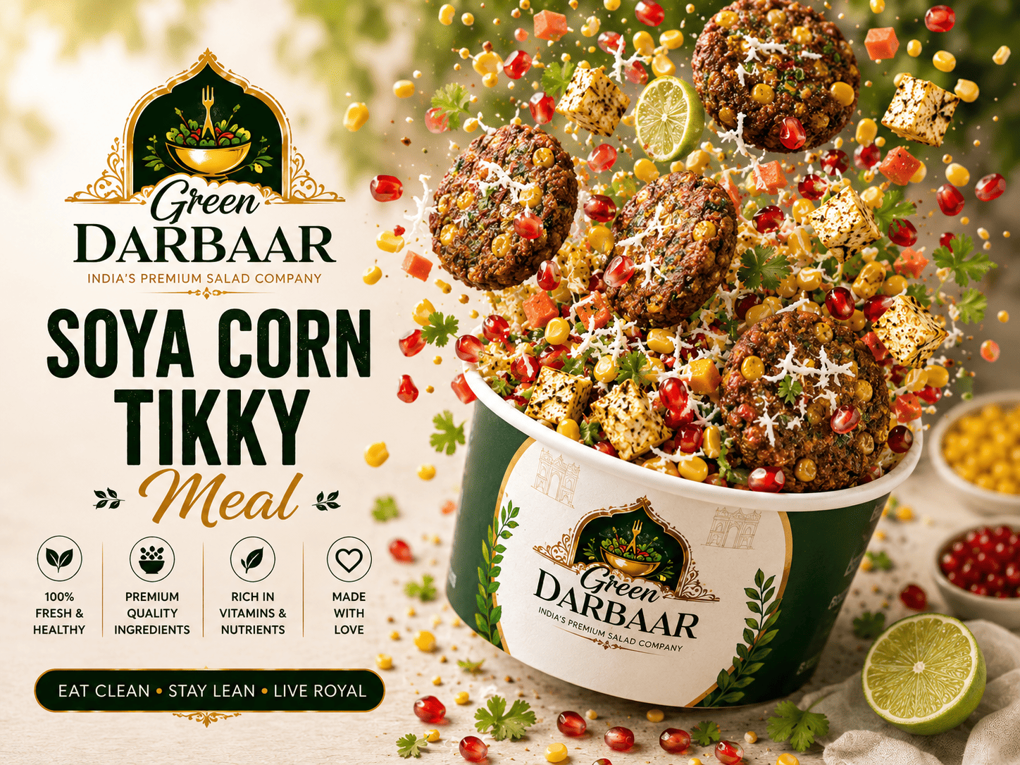 Soya Corn Tikki Meal