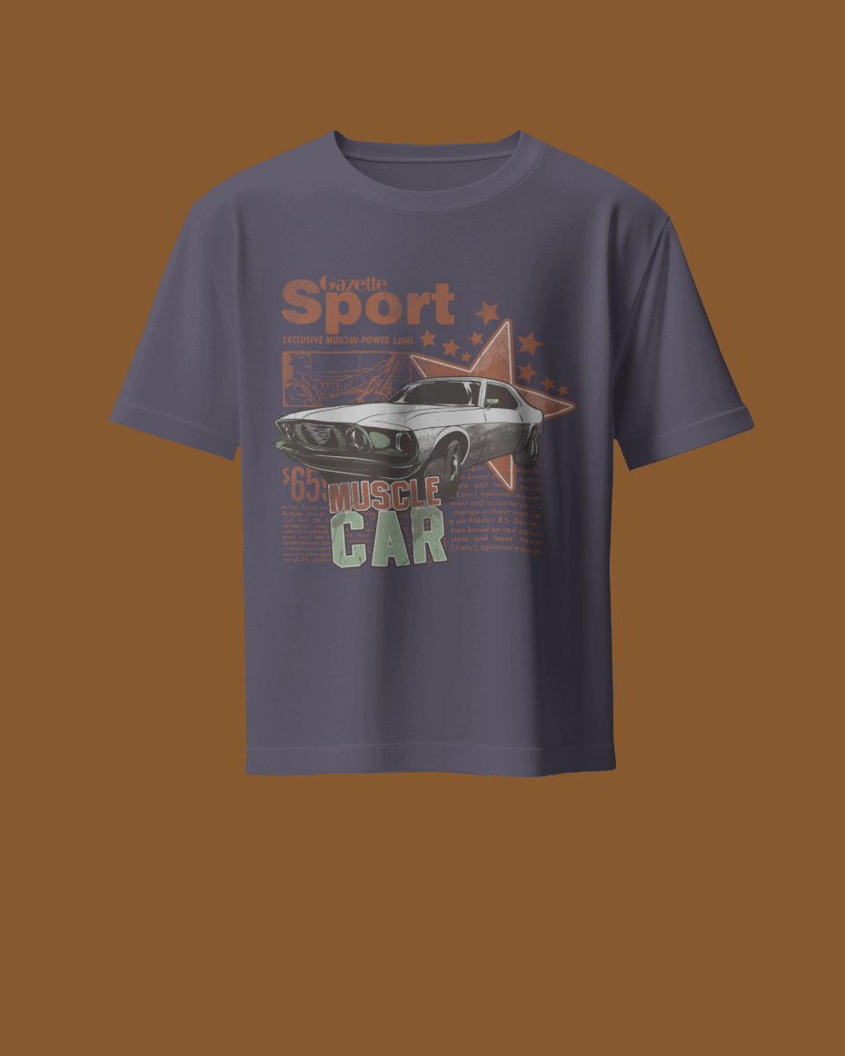 Classic Muscle Car Retro Gazette - Real Pop Culture Unisex Cotton Tee