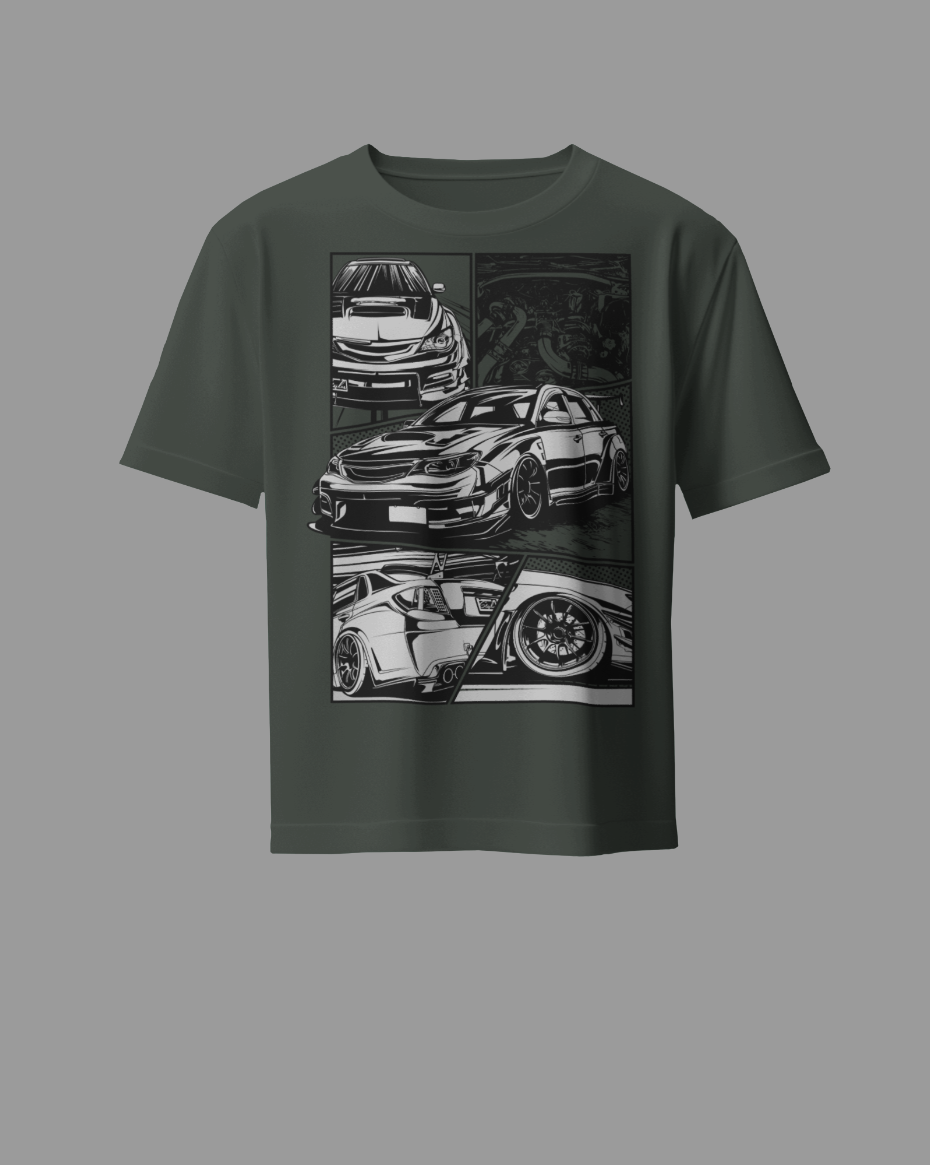 Subie Rally Legend Comic Panel - Real Pop Culture Unisex Cotton Tee