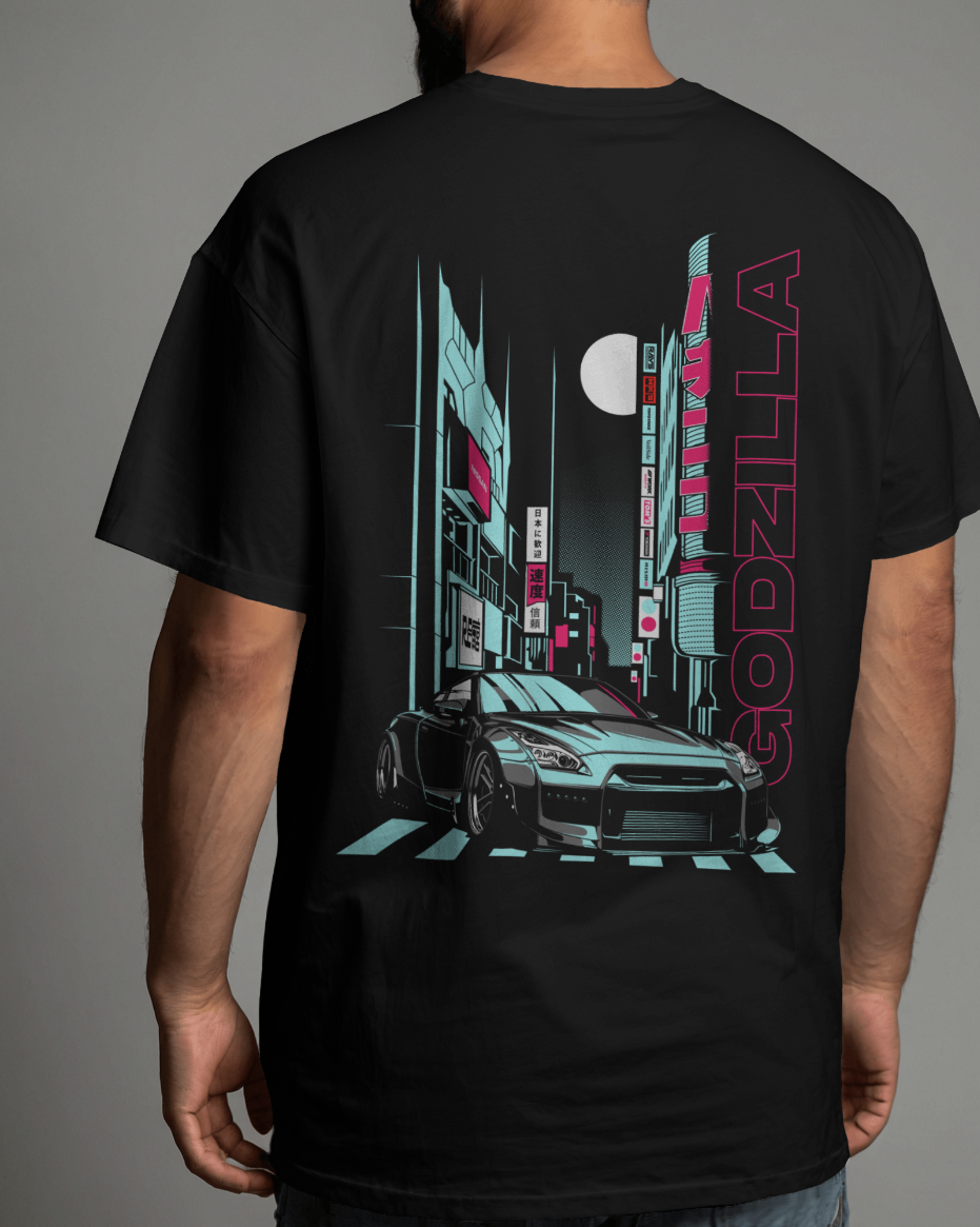 Godzilla Midnight Streets - Real Pop Culture Unisex Cotton Tee