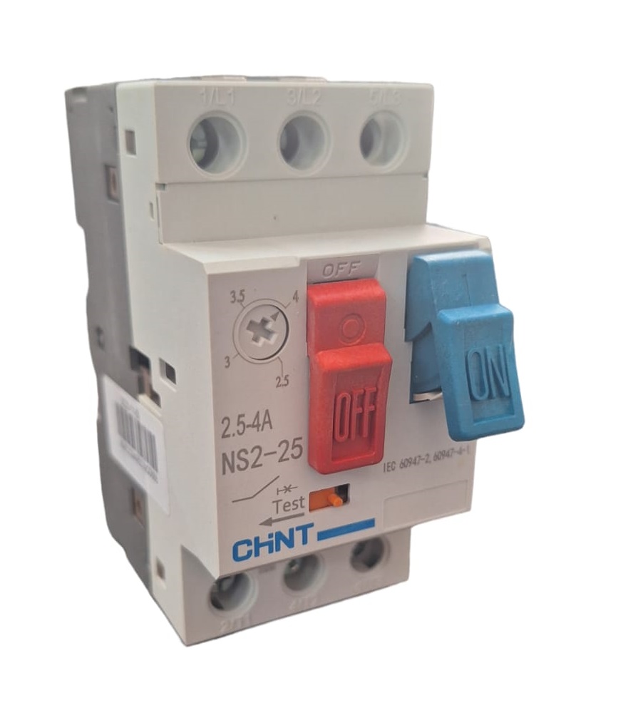 Chint MPCB Circuit Breaker, 2.5-4 Amp, Three Phase, 440VAC, Chint MPCB
