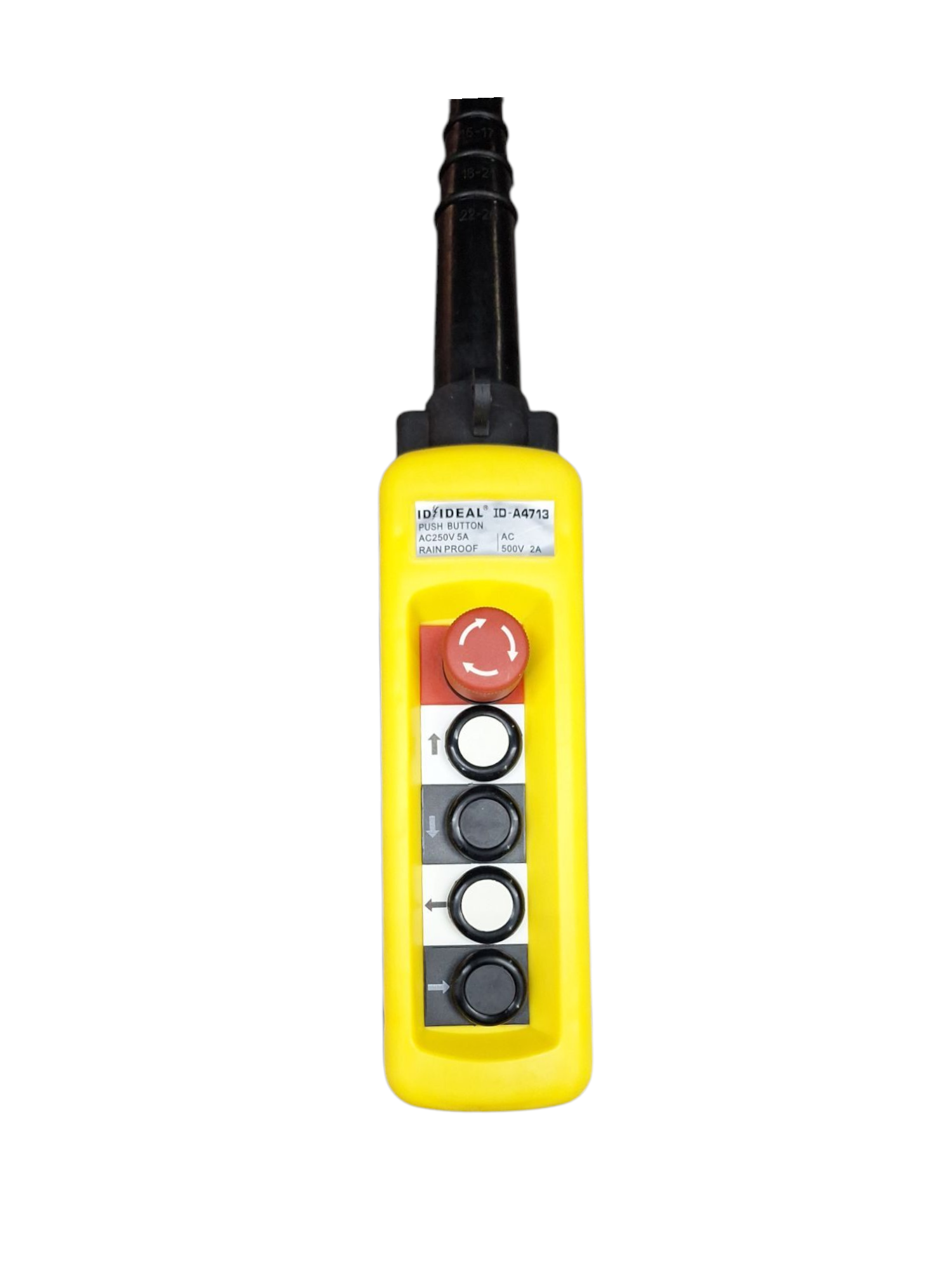 Ideal 4 way crane push button station with emergency