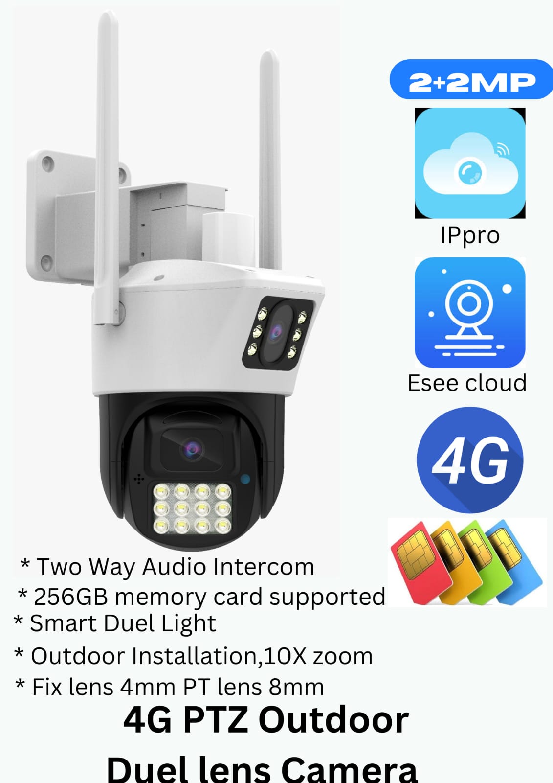 Sim Card Yi Home Camera Memory Card 4G Sim Card Outdoor Rotating