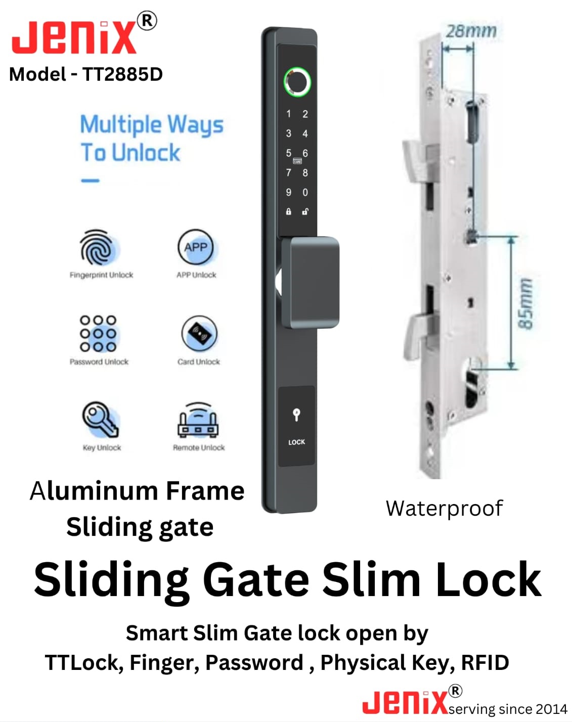 RFID Motorised Lock 12V DC silent door lock
