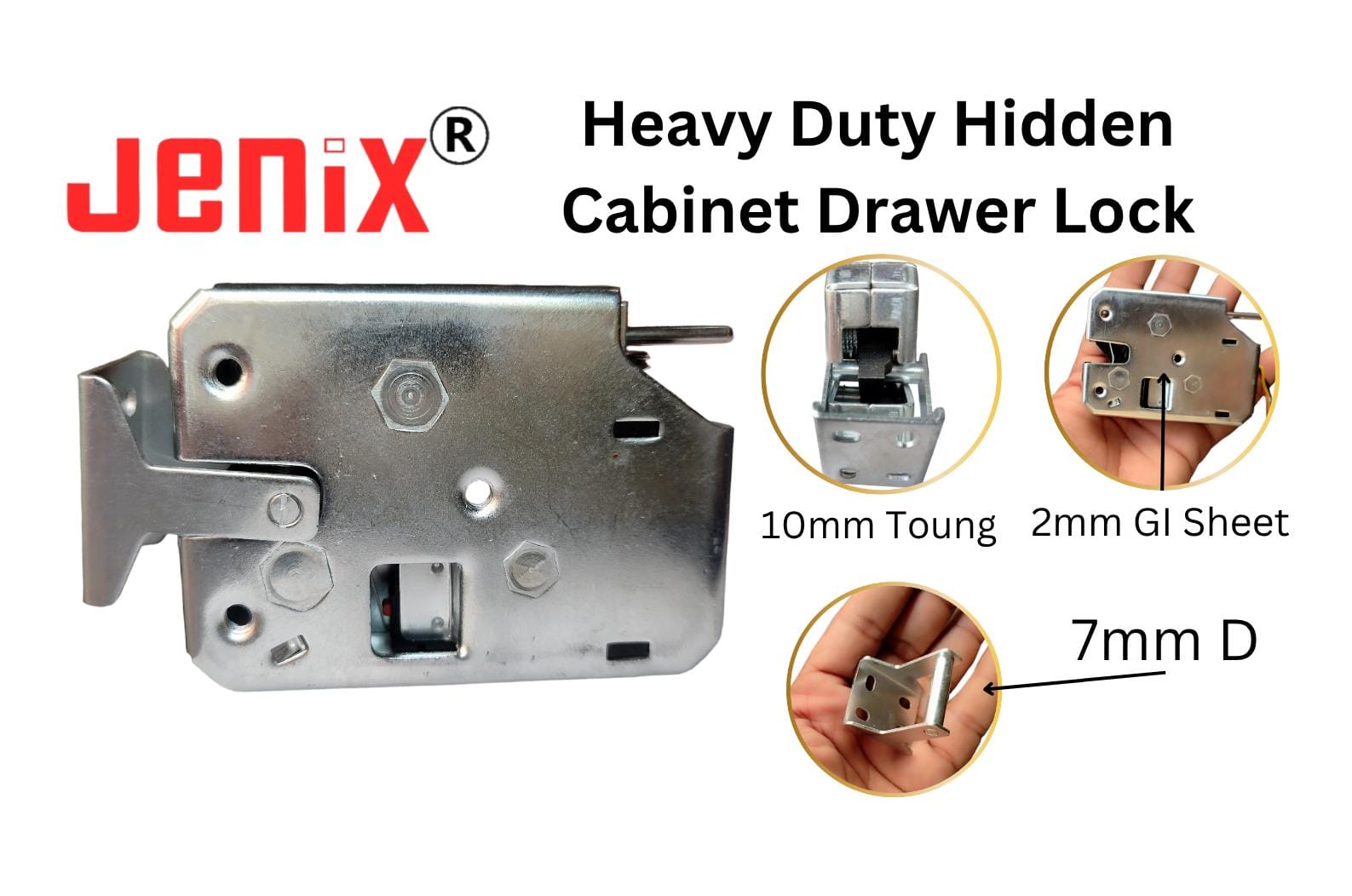 Heavy Duty 12V Solenoid Latch Smart Safe Electronic Key-Less Motor Driven Locker Cabinet Lock I Hidden Solenoid Electric Lock with State Detection Feedback (if Lock is Closed or not) Cabinet Lock, Black  HD240