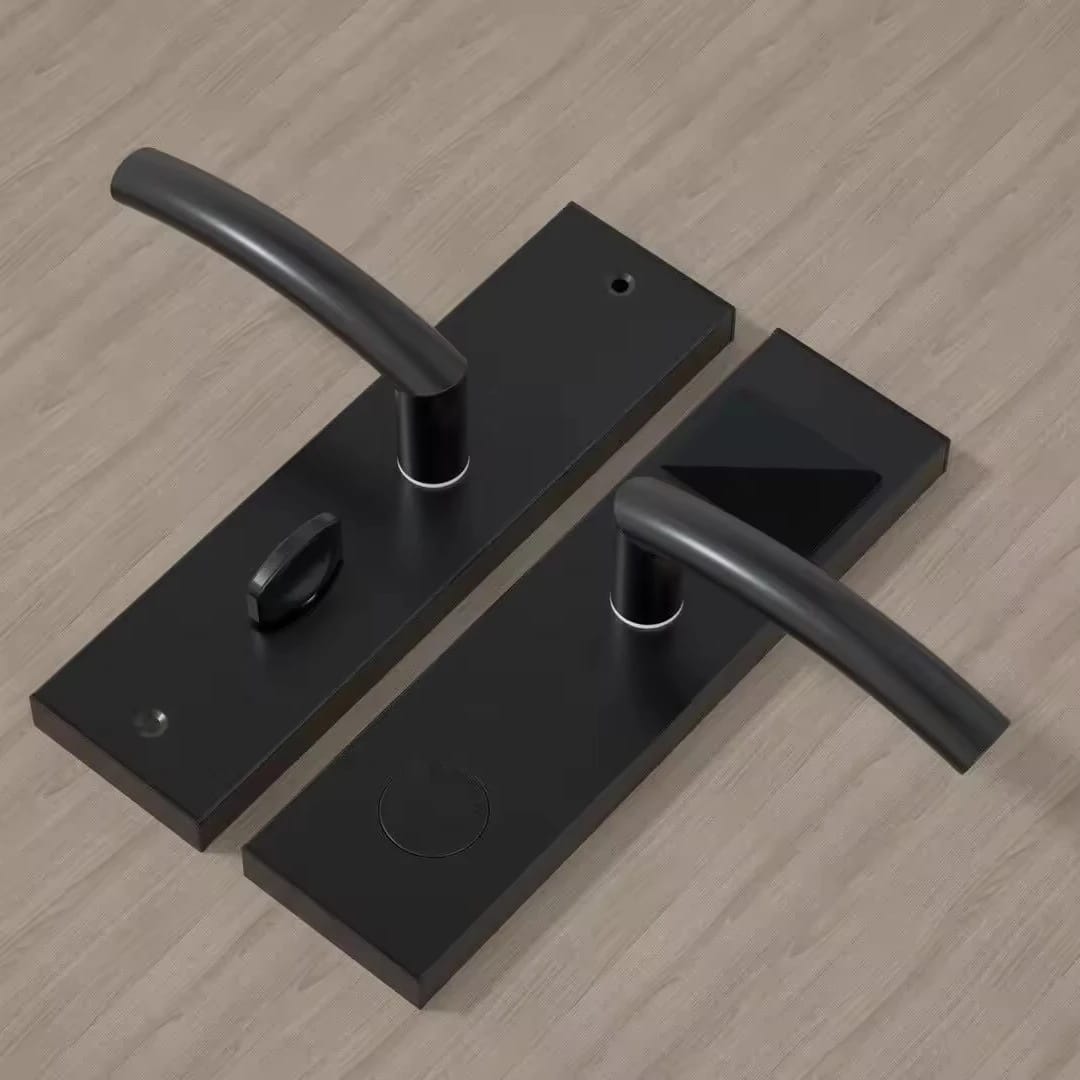 jenix Hotel Lock digital smart RFID card BLE hotel room door lock TTLock mobile app hotel managment system compatible lock JX HT 777 -Black Color