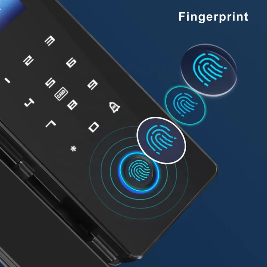 Glass Door Lock with remote - Smart Glass door lock key less wifi wirefree smart door lock WiFi Smart Glass Door Lock, Digital Glass Lock with Wireless Remote,Fingerprint, PIN, IC Card, Mobile App Control,  K618-125mm - Remote