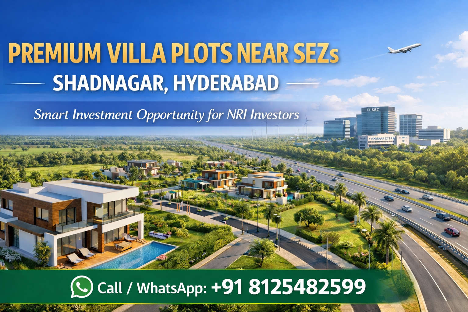 Premium Villa Plots Near SEZs in Shadnagar – The Next Hotspot for NRI Real Estate Investment