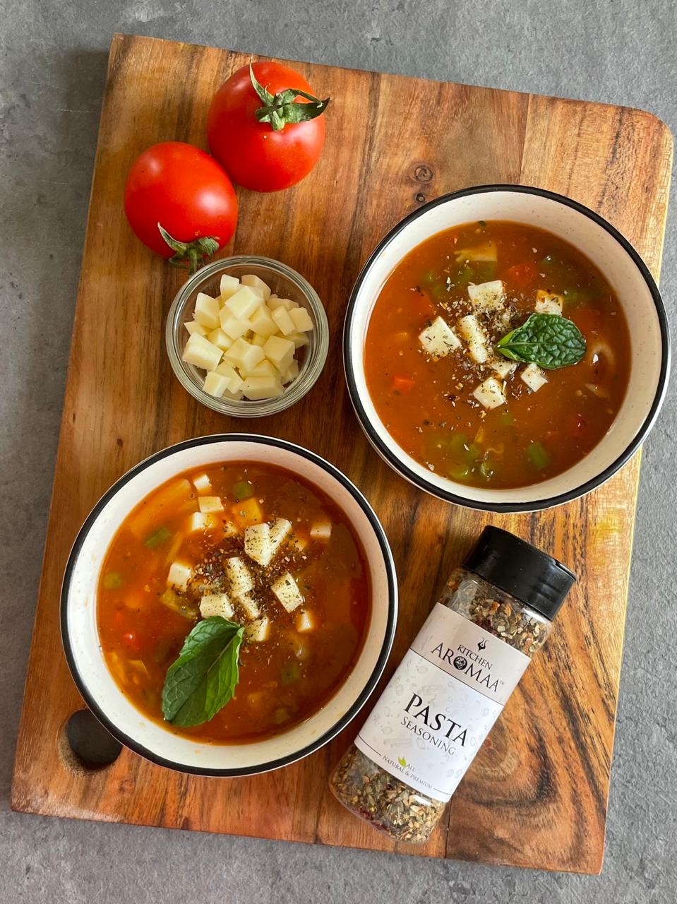 <p style="text-align:center;">Minestrone soup</p>