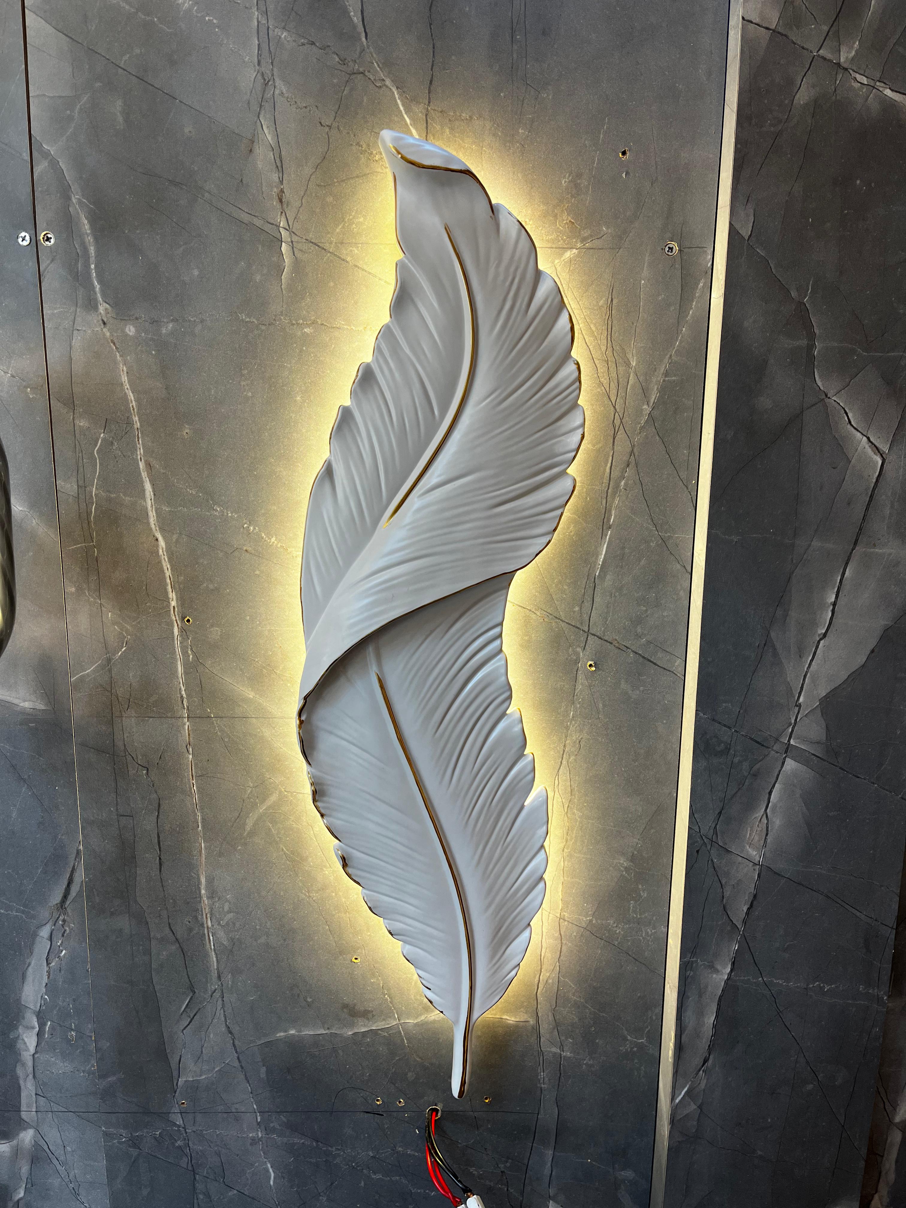 Feather wall light
