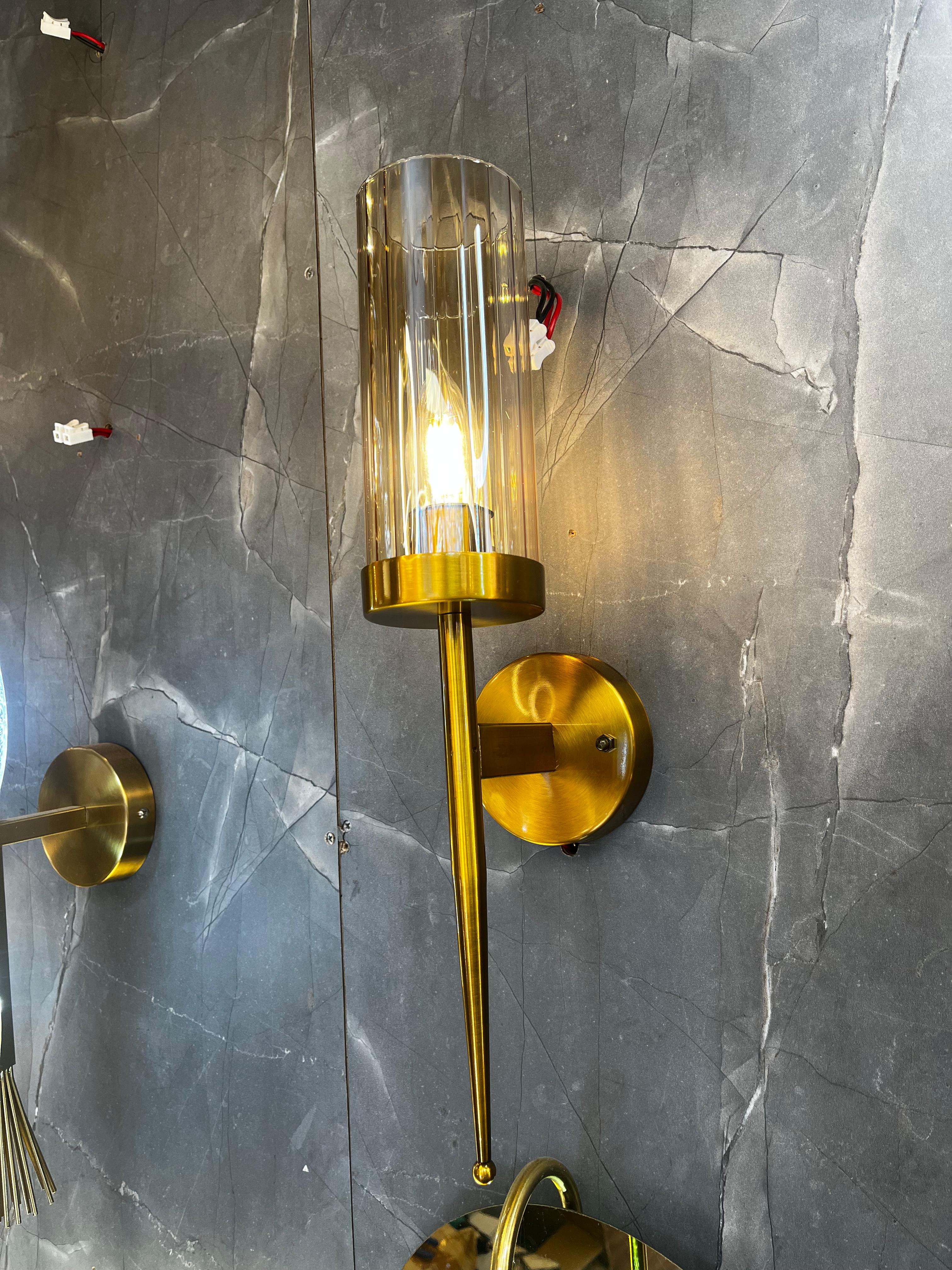 Amber wall light 6247