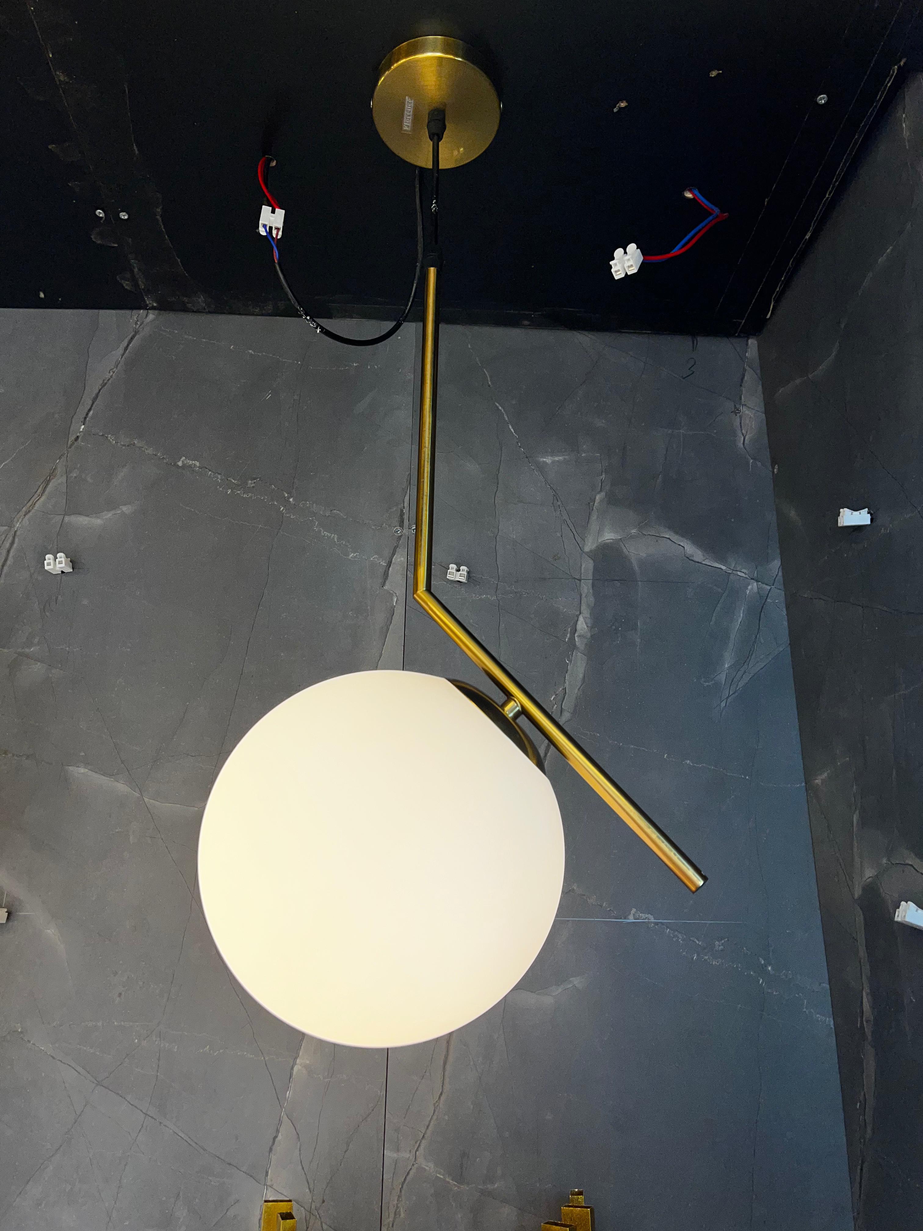 Milky ball hanging 8 inch