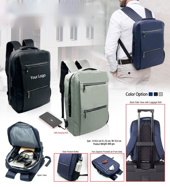 Customised Backpack With USB Charging Port- 915709