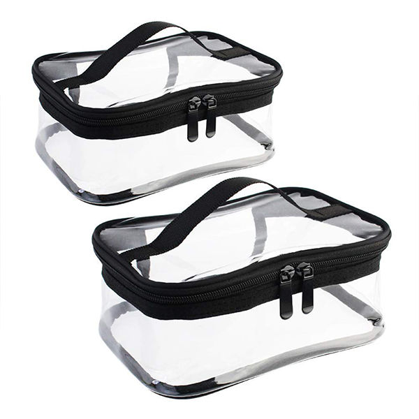 Transparent Pouch With Black Zip - IN954