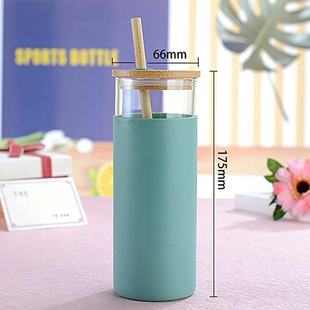 17241445439074welour new premium glass water bottle with bamboo straw 480ml green product images orvmzomqsrr p601889157 6 202305271306