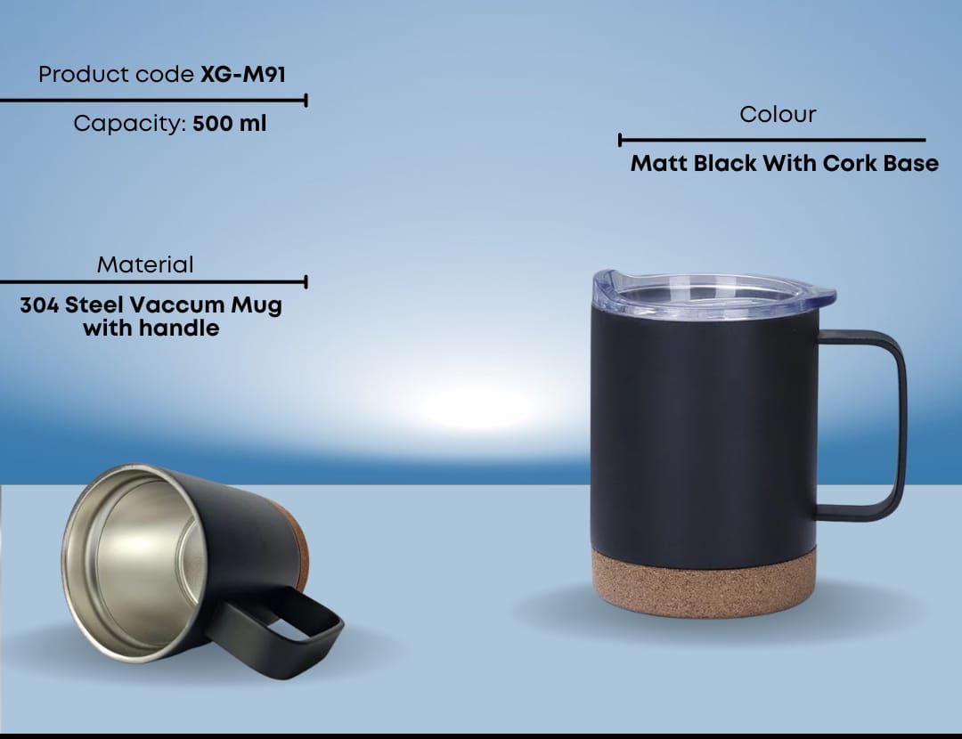 Steel Mug With Cork Base - MG912