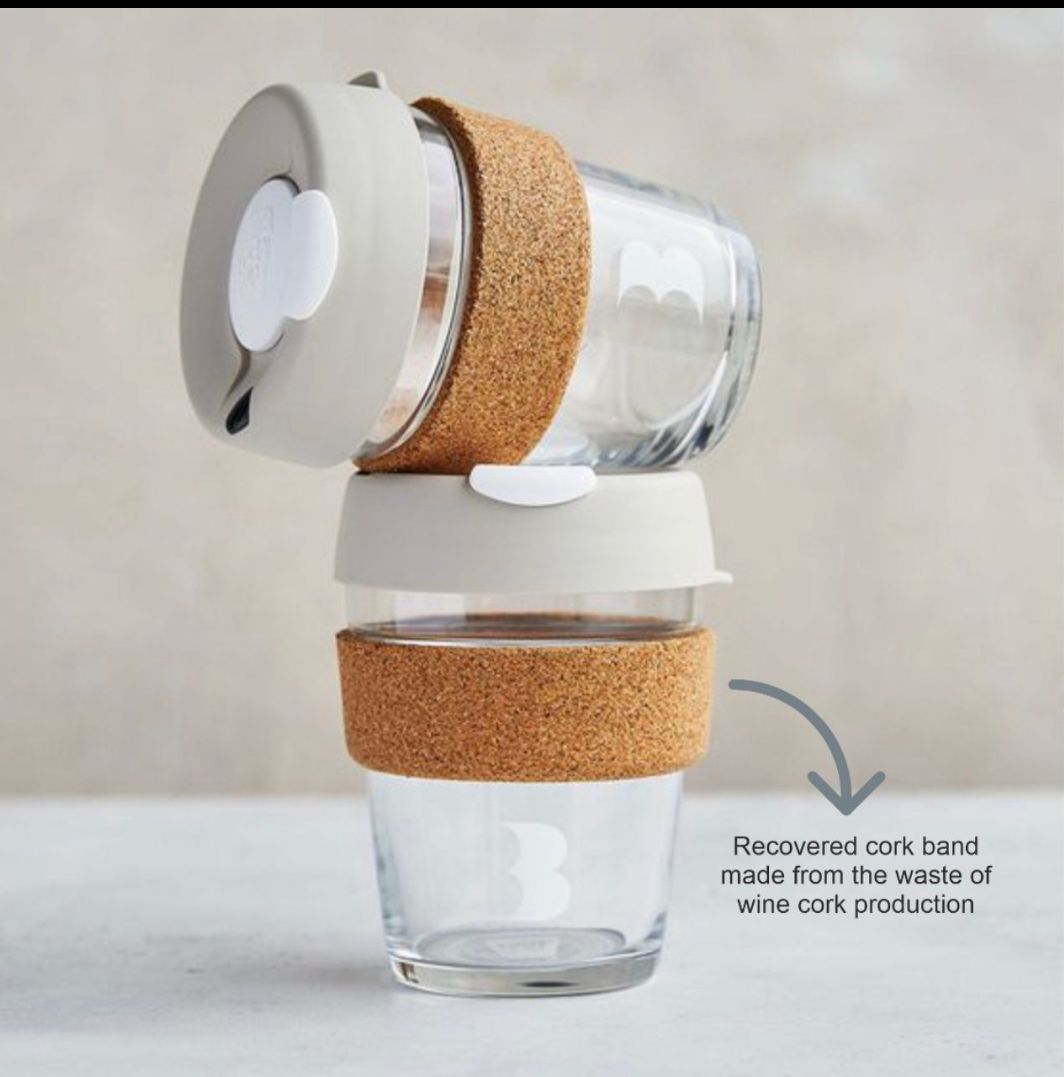 Customised Glass Mug With Cork Band - GM913