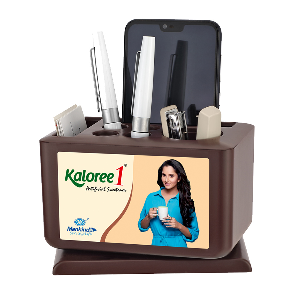Logo Printed Rotating Pen Stand - OT918