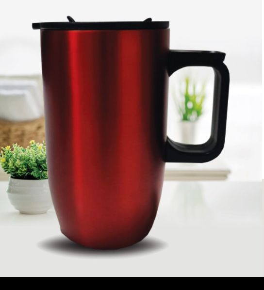 Logo Printed Steel Mug With Lid - MG921