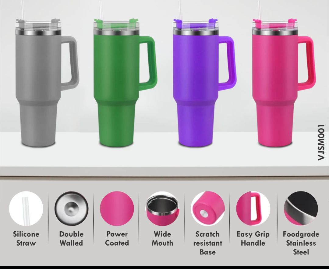 Standy Mug With Straw & Lid - SS920