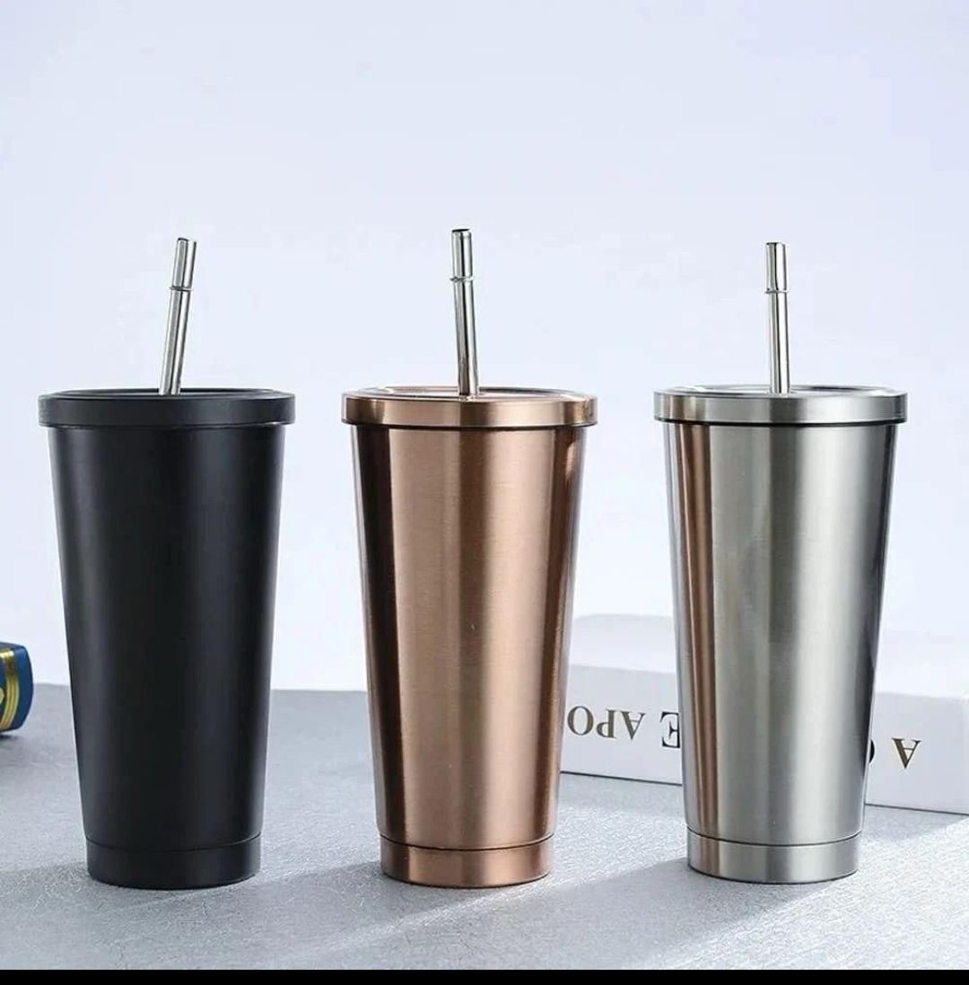 Customised Steel Tumbler With Straw - MG926