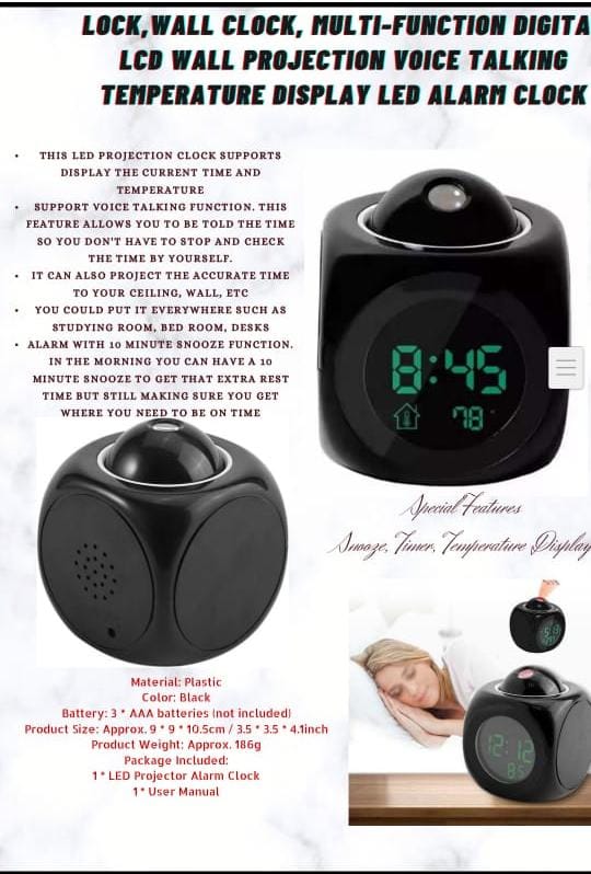Multi Functional Digital Clock - KD929
