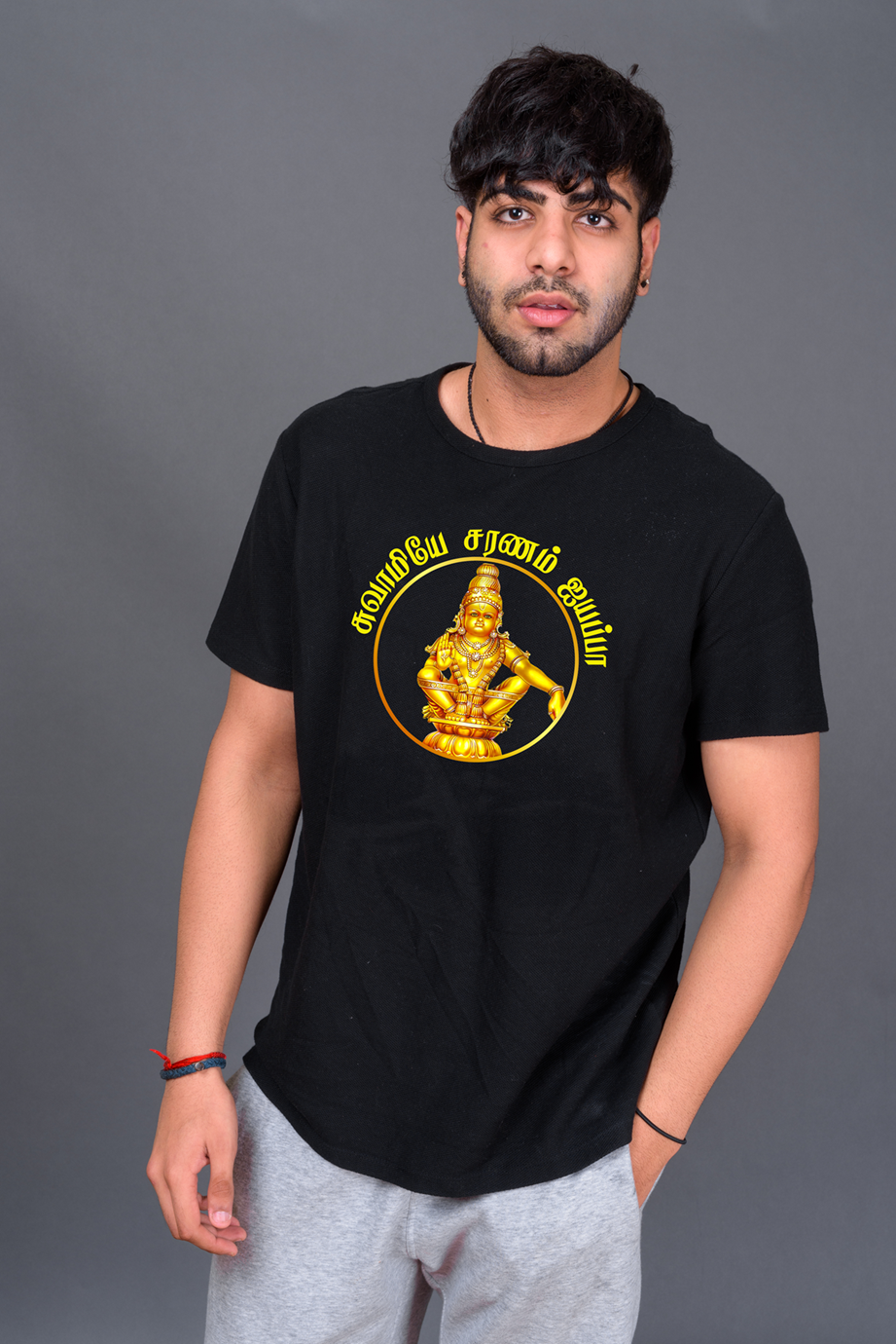 AYYAPPAN DEVOTE TSHIRT - REGULAR FIT 100% COTTON BIOWASHED FABRIC