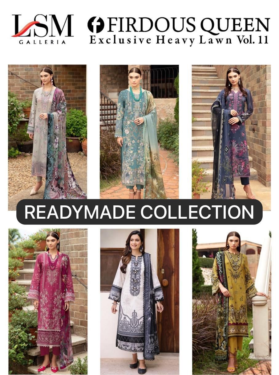 Lsm Galleria Karachi Readymade Suits Firdous Queen Lawn Vol 11