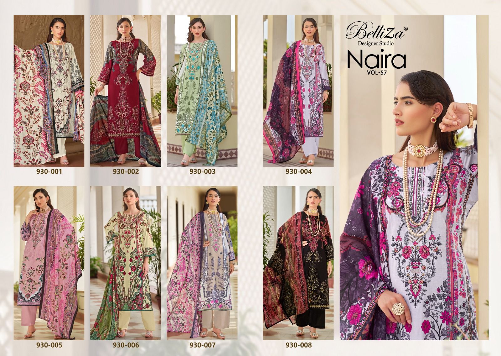 Belliza Designer Studio Karachi Readymade Suits Naira Vol 57