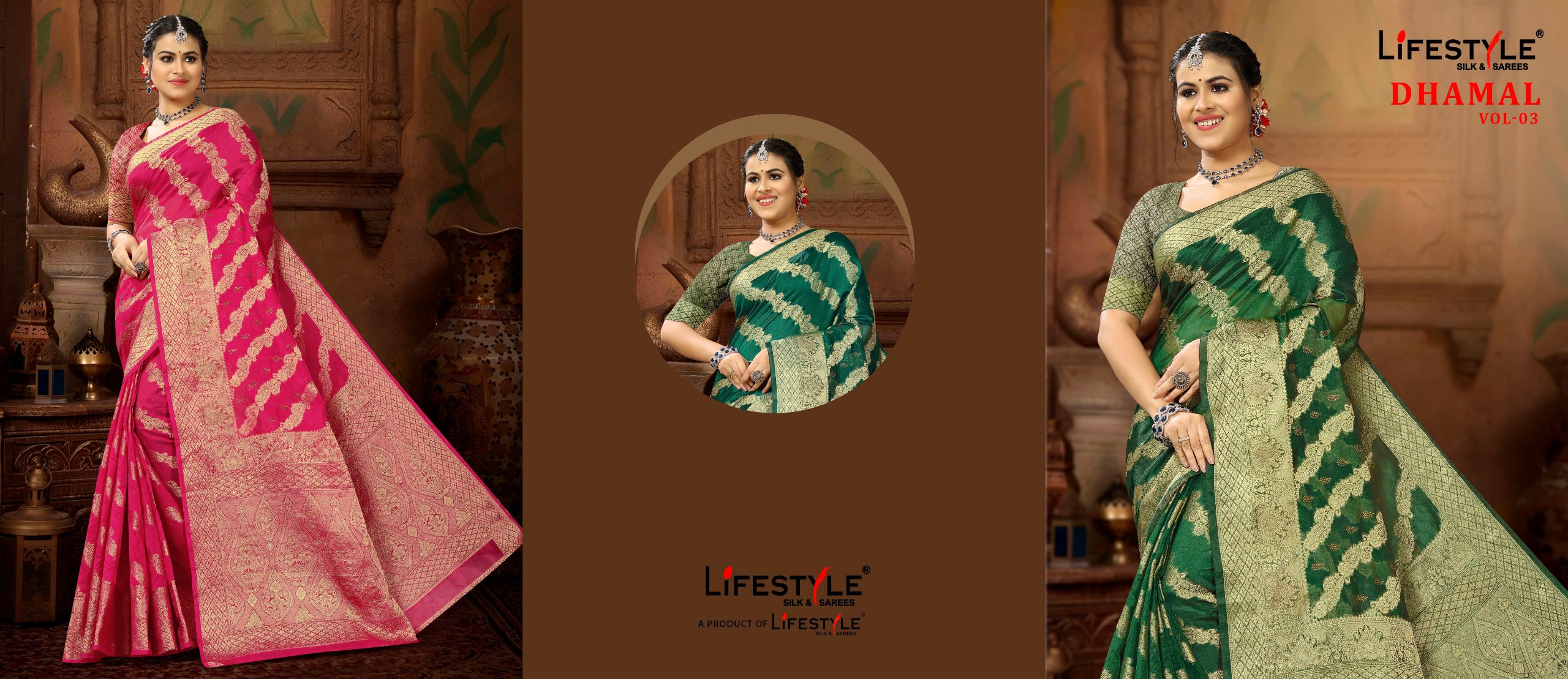 17232643799798Dhamal Vol 3 Lifestyle Sarees 1